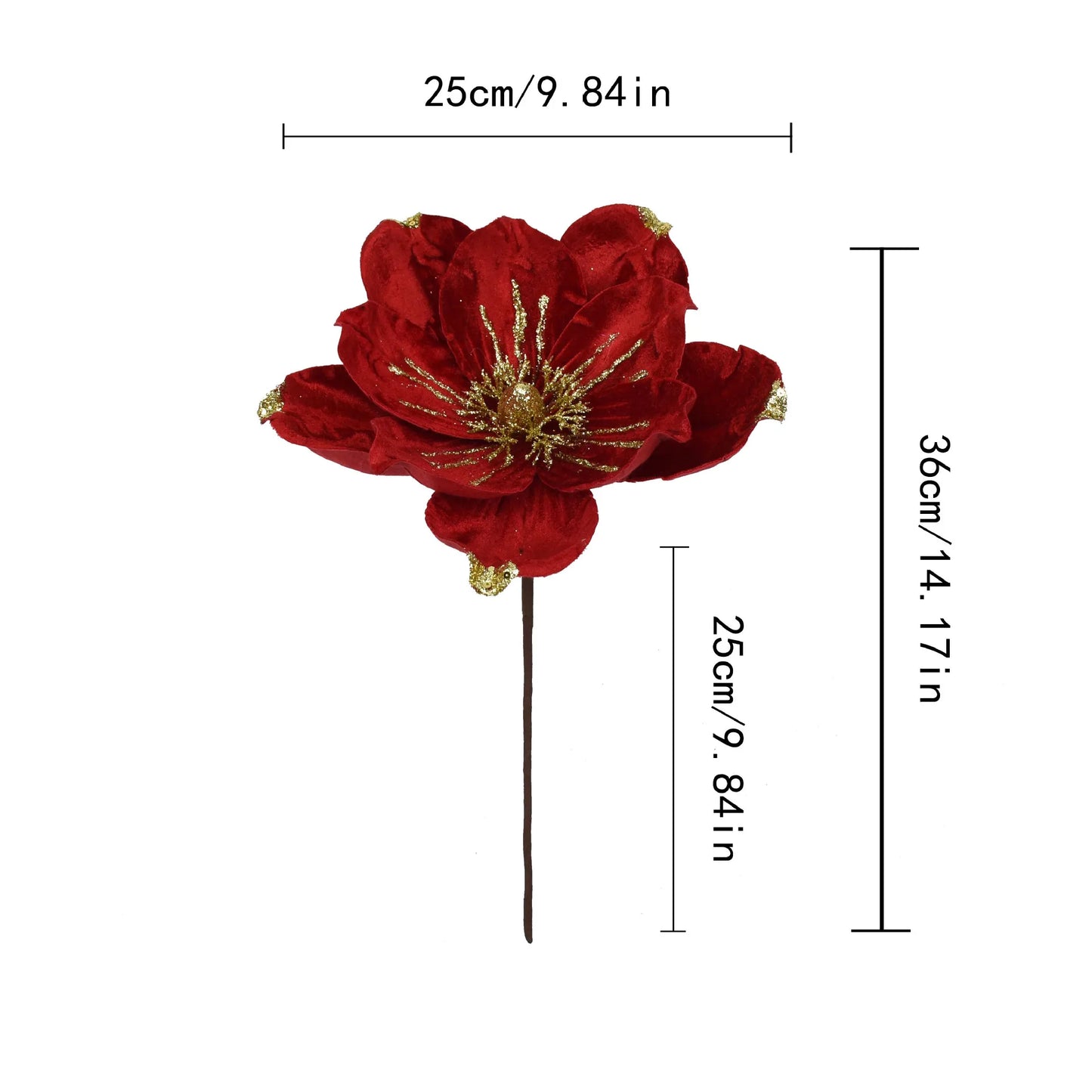 Merry Christmas Flowers Festival Party Decoration Christmas Tree Glitter Christmas Flower Pendant