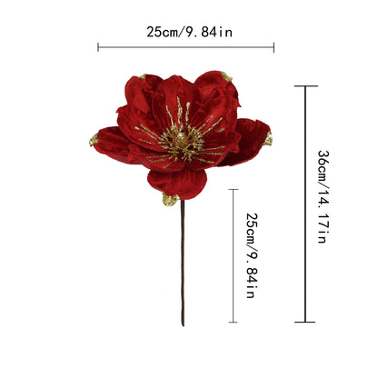 Merry Christmas Flowers Festival Party Decoration Christmas Tree Glitter Christmas Flower Pendant
