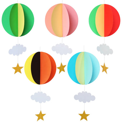 Wedding/birthday Party Decoration Supplies 3D Hanging Decorations Love Hot air Balloons Cloud Display Window Pendants