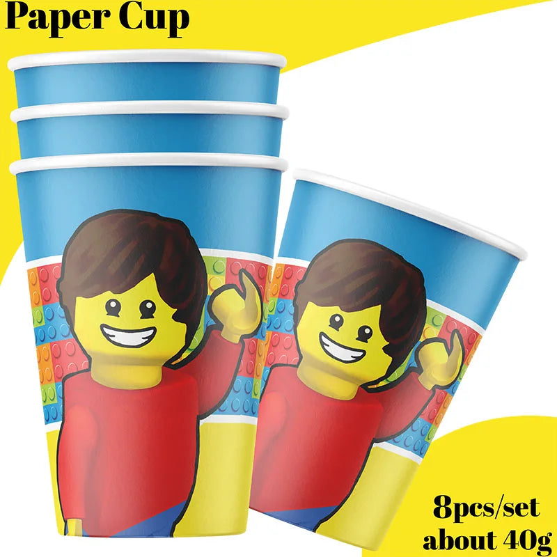 Theme Birthday Party Decorations Cake Topper Birthday CUP PLATE Straw Swirls Stickers  KidsParty Supplies Decor