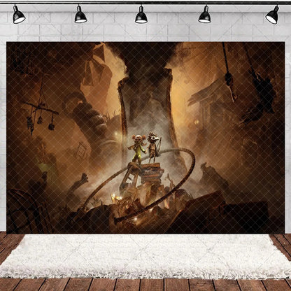 Game L-Little Nightmaresd 3 Birthday Party Decorations Balloons Banner Cake Topper Anime Backdrop Halloween Decor Kids Gifts