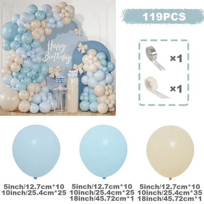 Blue Balloon Garland Arch Kit Happy Birthday Party Decorations Confetti Ballons Baby Shower Baloon Wedding Decor Globos