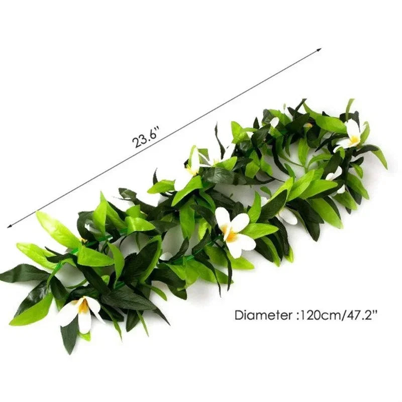 Festive Women Girls Luau Hawaiian Party Decoration Leaves Garland Necklace Home Birthday Holiday DIY Decorations