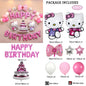 Cartoon Party Balloon Decoration Cute Hello Kitty Birthday Kids Theme Scene Layout Hello Kitty Room Decor Kawaii Gift for Girls