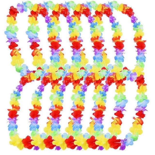 Hawaiian Party Decorations Artificial Flower Garland Summer Tropical Aloha Hawaii Party Supplies Wedding Birthday Flamingo Decor