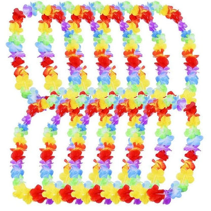 Hawaiian Party Decorations Artificial Flower Garland Summer Tropical Aloha Hawaii Party Supplies Wedding Birthday Flamingo Decor