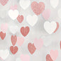 1pc Rose-Golden Pink White Party Decorations - Paper Heart Streamers Garland Galentines Valentines Day Decorations