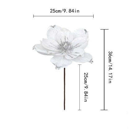 Merry Christmas Flowers Festival Party Decoration Christmas Tree Glitter Christmas Flower Pendant