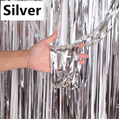 3/2/1Pack Party Background Wedding Decoration Foil Fringe Curtain Sequin Bachelorette Photo Backdrop Wall Curtain Birthday Gifts