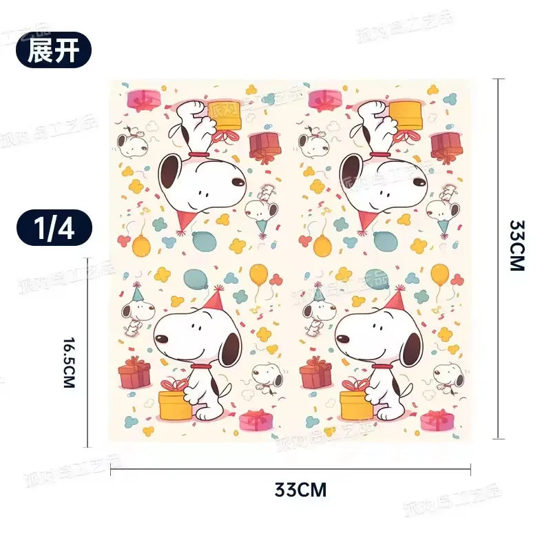 Snoopy Theme Party Decoration Layout Props Disposable Paper Plates Paper Towels Tablecloth Tableware Set Birthday Party Supplies