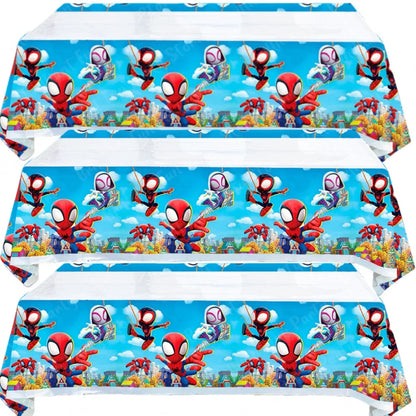 Spidey and His Amazing Friends Party Tablecloth Spiderman Plastic Table Cover Party Supplies for Boys Girls Birthday Decorations