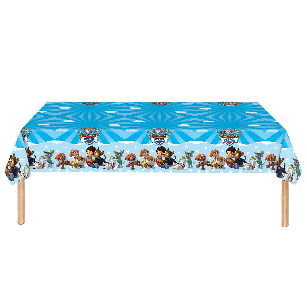 Paw Patrol Table Decoration Table Cloth Birthday Supplies Dog Party Decorations Disposable Table Cover Waterproof Party Supplies