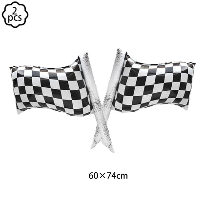 Racing Car Table Runner Tablecloths Table cover checkered flag racing road track kids Race Car Themed birthday Party Decoration