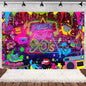 90’S Disco Party Decorations Back To 90s Backdrop Women Men Friend Birthday Music Party Disposable Tableware Balloon CakeTopper