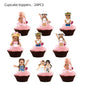 Pink Robloxed Theme Birthday Party Decorations Tableware Set Balloons Cups Plates Banner Backdrop for Girls Baby Shower Supplies