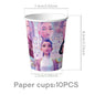Kpop Demon Hunters Theme Disposable Tableware Set Party Supplies Huntrix Saga Boys Cake Toppings Hanging Cloth Party Decoration