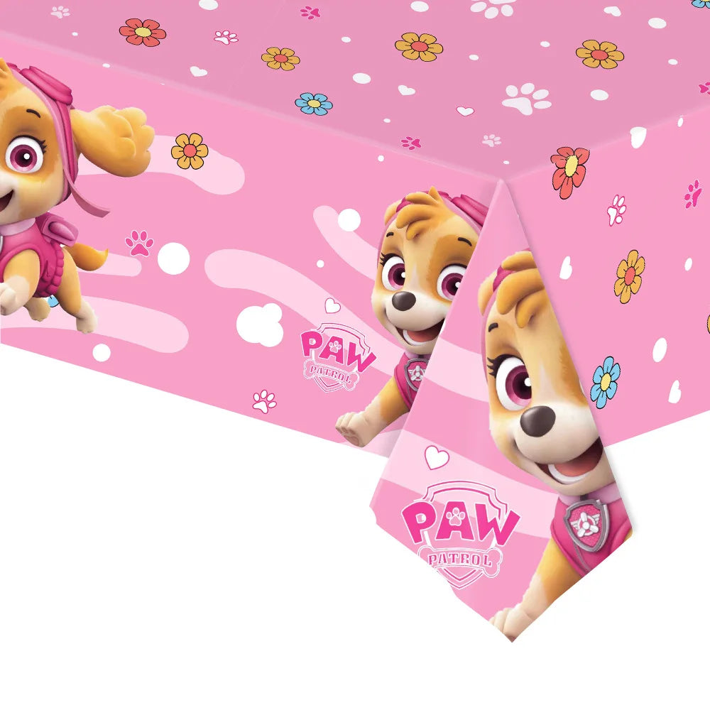 Paw Patrol Table Decoration Table Cloth Birthday Supplies Dog Party Decorations Disposable Table Cover Waterproof Party Supplies