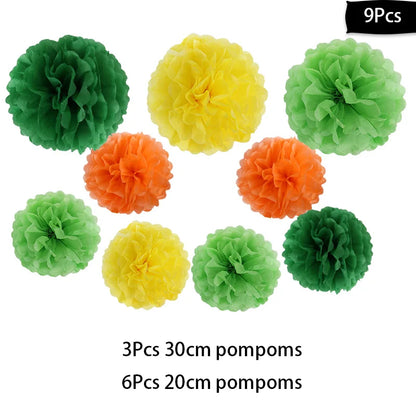 Tropical Party Decorations  Hibiscus Flower Garland Strawberry Cups Luau Grass Table Skirt Summer Beach Hawaiian Party Supplies
