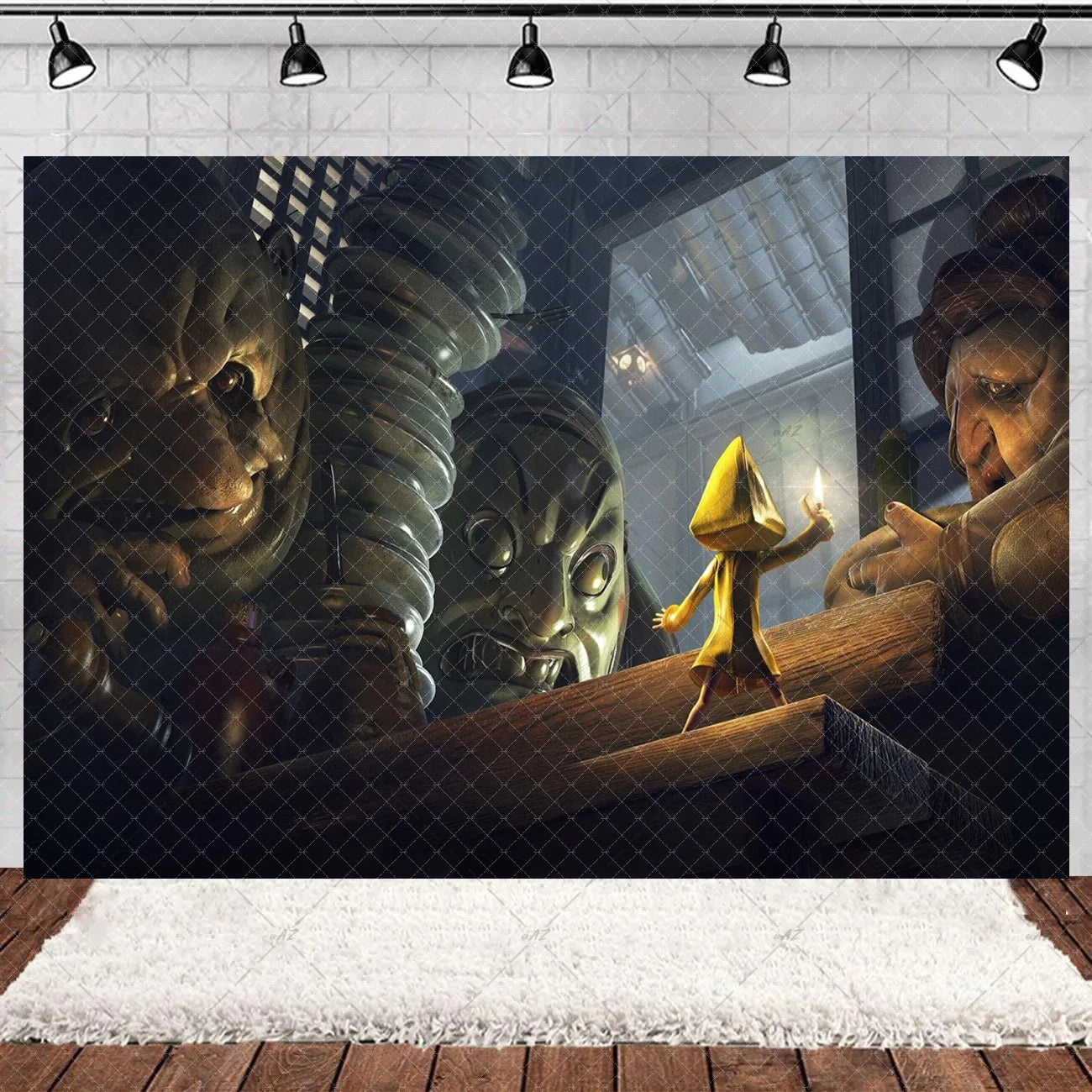 Game L-Little Nightmaresd 3 Birthday Party Decorations Balloons Banner Cake Topper Anime Backdrop Halloween Decor Kids Gifts
