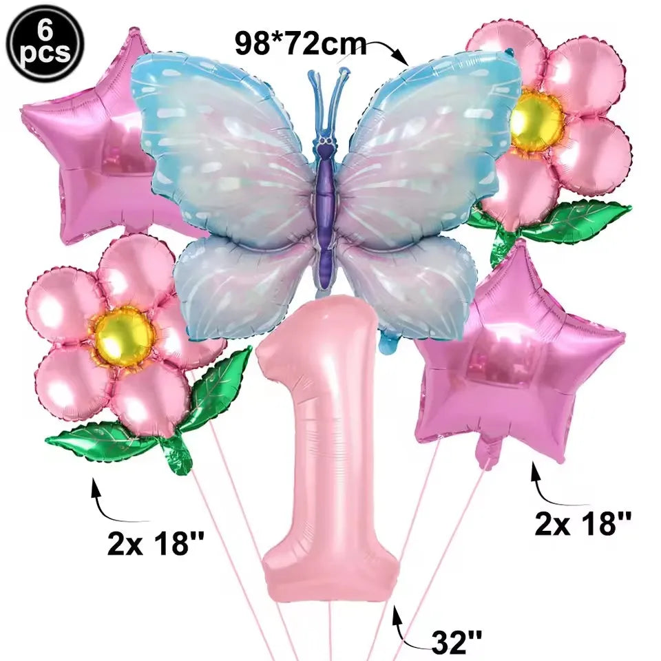 Butterfly Birthday Party Decoration Disposable Party Plates Cup Napkin Tablecloth Butterfly Knìfe Birthday Decoration Baby Showe