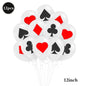 Casino Party Decoration Dice Balloon Lucky 7 Foil Balloon Latex Poker Balloons Casino Poker Party Las Vegas Wedding Decorations