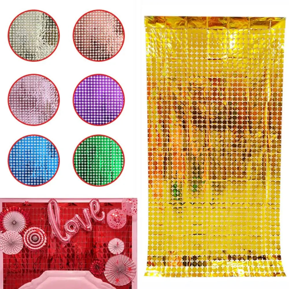 Luxury Great Event Decor Wall Background Curtain Party Decoration Festival Celebrations Backdrop Decorations Square Sequin Panel