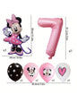 Minnie-themed Birthday Party Decorations, Decorations for Family and School Gatherings, Set of Latex Balloons and Foil Balloons