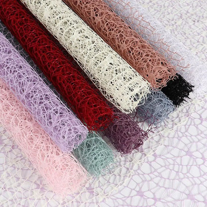 1PC Hollow Party Supplies For Birthday Festival Round Decorative Scrapbook Bouquet Wrap Wrapping Paper Wedding Decoration