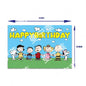 Snoopy Theme Party Decoration Layout Props Disposable Paper Plates Paper Towels Tablecloth Tableware Set Birthday Party Supplies