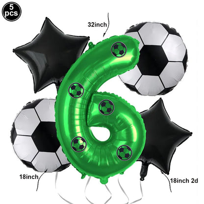 Soccer Theme Disposable Tableware Set Paper Plates Cups Napkins Tablecloth Boys Sports Football Birthday Party Decor Supplies