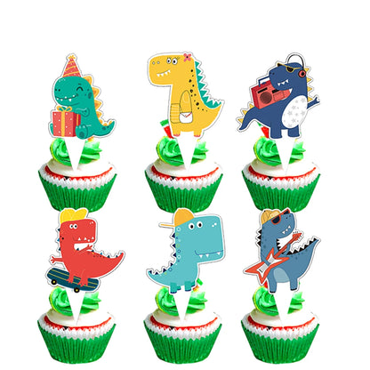 Cartoon Dinosaur Birthday Party Decorations Latex Balloons Baby Shower Cup Plate Napkins Straw Kids Favors For Party Supplies