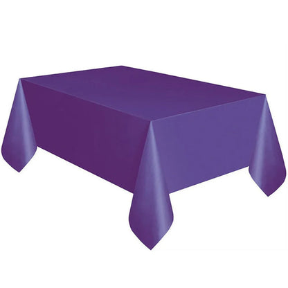 Large Plastic Rectangle Table Cover Cloth Wipe Clean Party Red White Black Tablecloth Covers for Birthday wedding christmas