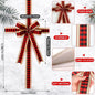 Christmas Front Door Decoration Xmas Large Red organza Bow Wedding Traditional Ready Made Door Bow 2026 New Year Decoration