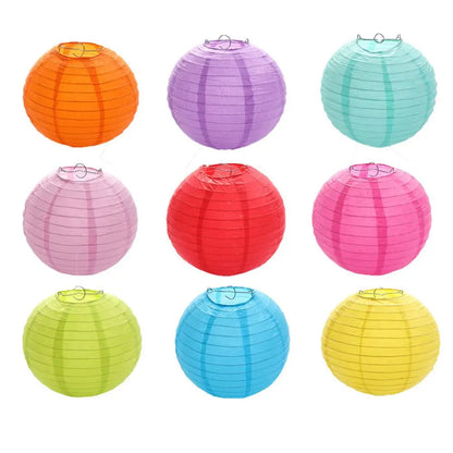 Birthday Decoration Home Decor Party Supplies Round Paper Lanterns Mid Autumn Festive Lanterns Hanging Lanterns Paper Lamp Ball