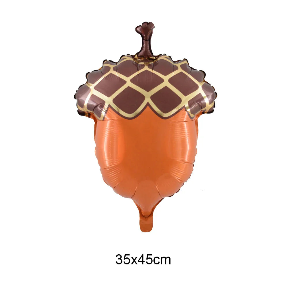 Thanksgiving Theme Party Decorations Maple Leaf Nut Squirrel Balloons Jungle Animals Party Decor Supplies Kids Gifts
