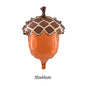 Thanksgiving Theme Party Decorations Maple Leaf Nut Squirrel Balloons Jungle Animals Party Decor Supplies Kids Gifts