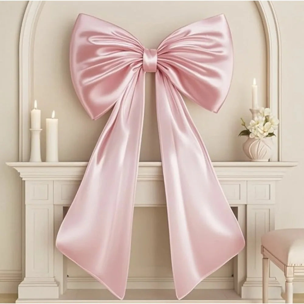 90cm Large Bow Themed Party Decorations Christmas Tree Topper Bow Ribbon for Christmas Wedding Birthday Party Wall Pendant Decor
