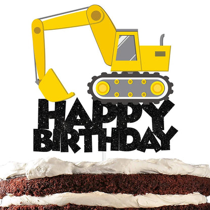 Construction Truck Balloons Excavator Cement Truck Forklift Crane Foil Balloon Kid Boys Birthday Party Construction Theme Decors