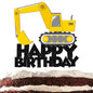 Construction Truck Balloons Excavator Cement Truck Forklift Crane Foil Balloon Kid Boys Birthday Party Construction Theme Decors