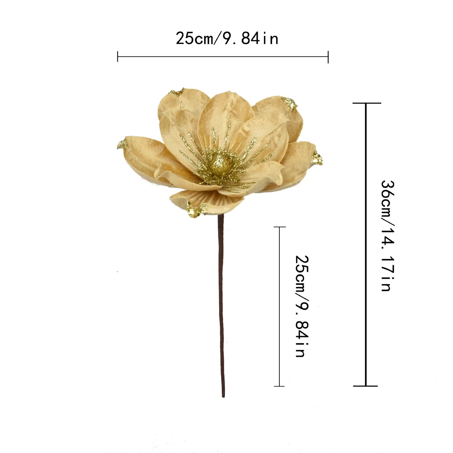Merry Christmas Flowers Festival Party Decoration Christmas Tree Glitter Christmas Flower Pendant
