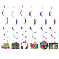 Disco Themed Party Banner Hanging Swirls Decor 70s 80s 90s retro Musical party Dancing Birthday Party Ceiling Spiral Decoration