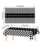 Checkered Race Car Party Tablecloths Black White Checkered Flag Tablecloth Racetrack Tablecover Racing Birthday Party Supplies