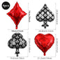 Casino Party Decoration Dice Balloon Lucky 7 Foil Balloon Latex Poker Balloons Casino Poker Party Las Vegas Wedding Decorations