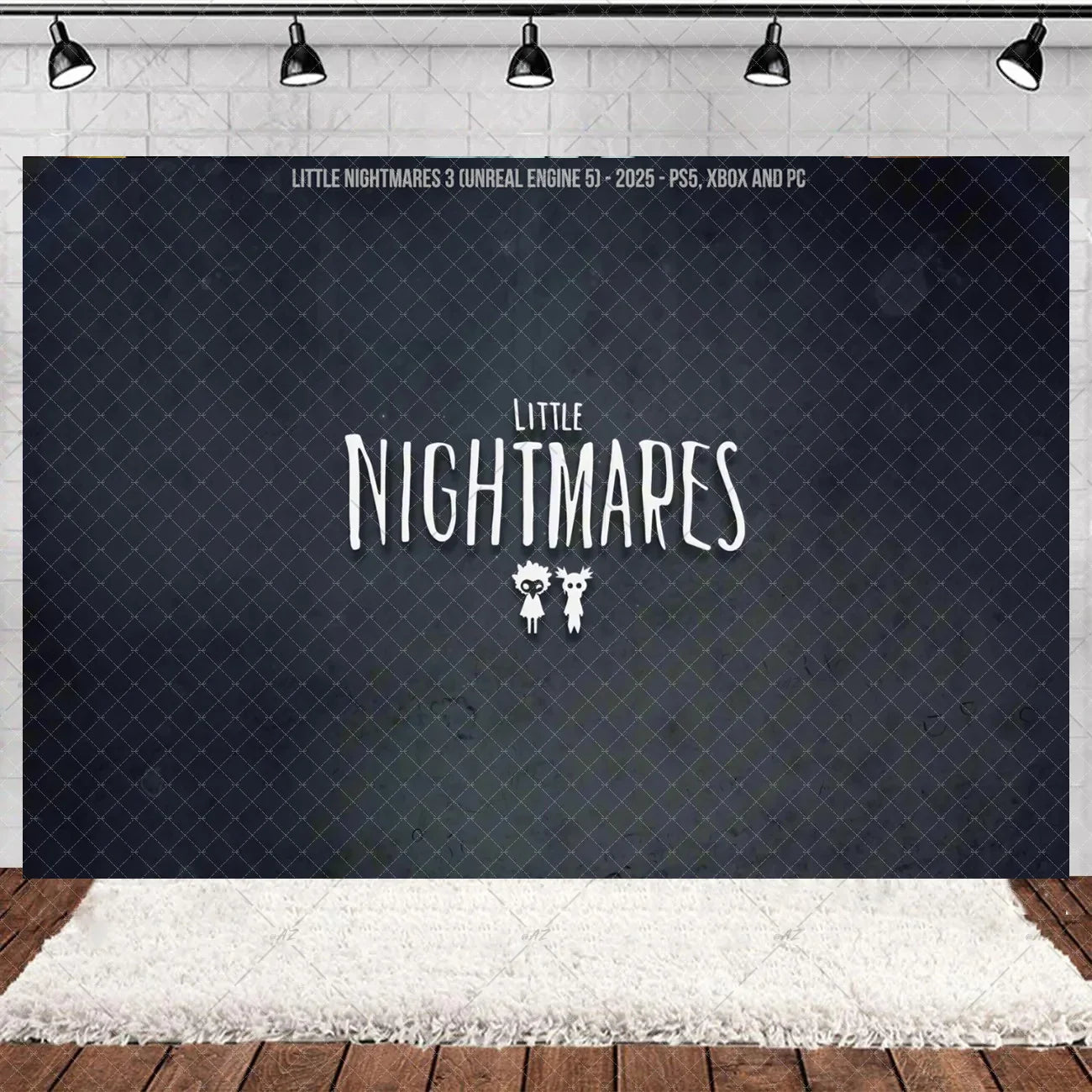 Game L-Little Nightmaresd 3 Birthday Party Decorations Balloons Banner Cake Topper Anime Backdrop Halloween Decor Kids Gifts
