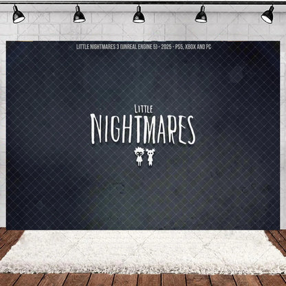 Game L-Little Nightmaresd 3 Birthday Party Decorations Balloons Banner Cake Topper Anime Backdrop Halloween Decor Kids Gifts