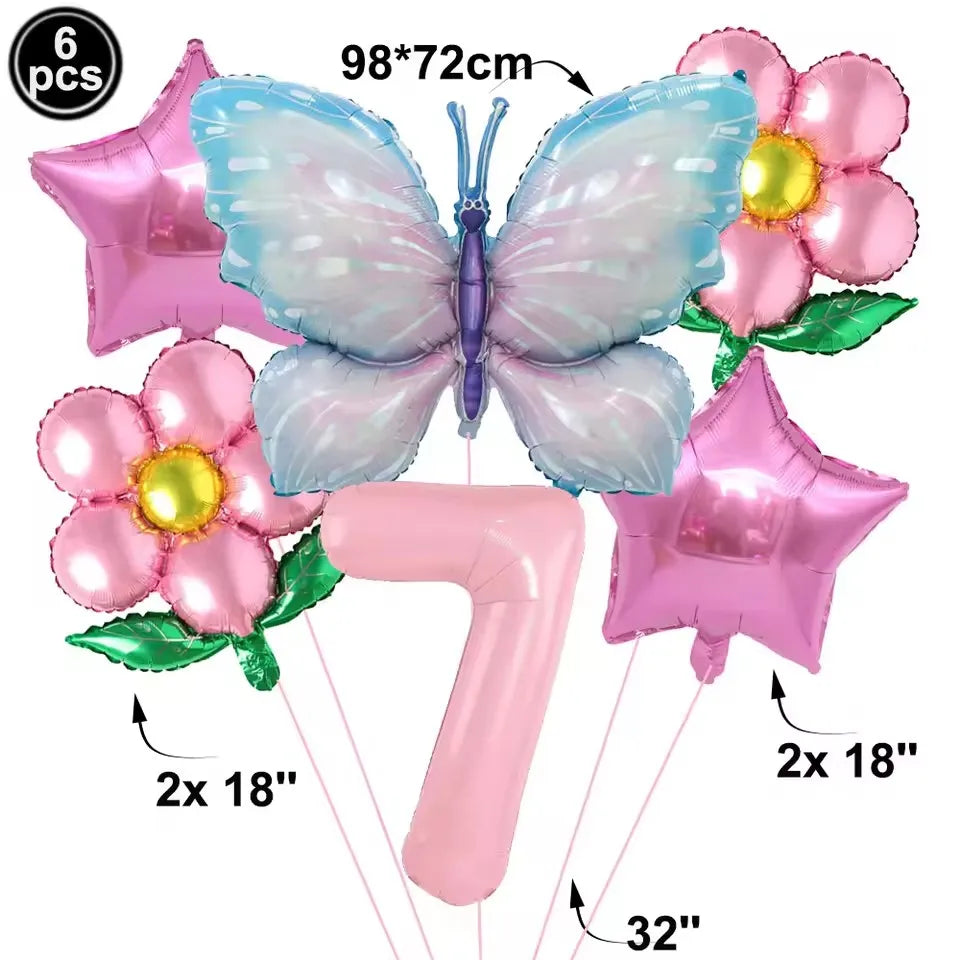 Butterfly Birthday Party Decoration Disposable Party Plates Cup Napkin Tablecloth Butterfly Knìfe Birthday Decoration Baby Showe