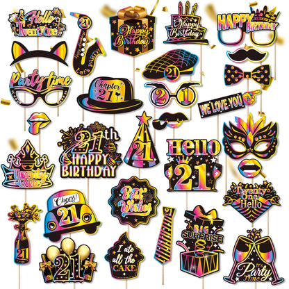 Birthday Party Decoration Photo Props 30 40 50 Birthday Party Glasses Decoration