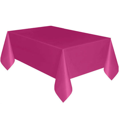 Large Plastic Rectangle Table Cover Cloth Wipe Clean Party Red White Black Tablecloth Covers for Birthday wedding christmas