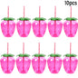 Tropical Party Decorations  Hibiscus Flower Garland Strawberry Cups Luau Grass Table Skirt Summer Beach Hawaiian Party Supplies
