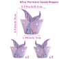 Little Mermaid Party Decoration Mermaid Disposable Tableware Happy 1st Birthday Party Decorations Kids Baby Shower Girl Supplies